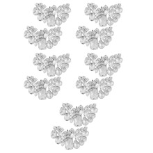 10Pièces Clips Décoratifs Blancs En De Zinc Pour Talons