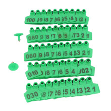 Livestock Ear Tags 100pcs Numbered  for Cattle Pigs Goats Durable Green