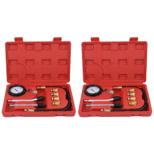 2Sets Zylinder-Druckprüfer Auto Bunt Kompressionsmessgerät