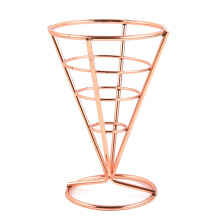 2Stk Französischer Pommeshalter Rosegold, Leichter Eiscreme Körbchen