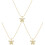3Pièces Colliers Dorés Chic Pendentif Zircon 1