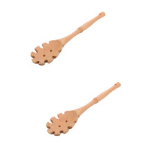 2Stk Holz Nudelbesteck Khaki Pasta Löffel Mit Küchenhilfe