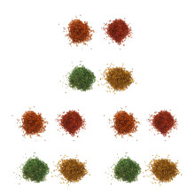 3Pièces Simulées Multicolores En Fibre Pour Scènes Miniatures