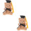 2Pièces Ours Mini Peluche Noir Décor Bouquet Maison 6