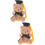 2Pièces Ours Mini Peluche Noir Décor Bouquet Maison 7