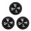 3Pièces Cache Ventilation Rv Rond Noir En PP Pour Plafond Et Chauffage 1