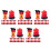 100Pièces Petits Extincteurs Miniatures Rouge Décor Maison Polyvalent 7