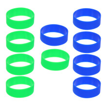 40Pièces Bandes Élastiques Silicone Pour Bouteille Couleurs Assorties