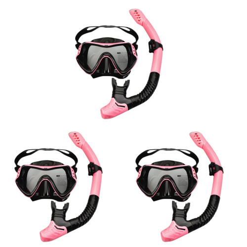 3Ensembles Masques Natation Avec Tuyaux Silicone Ergonomiques