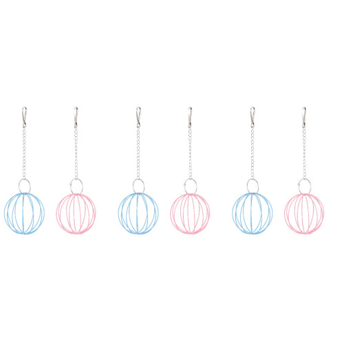 6Stk Feeder Balls Für Bunt Eisen Hängender Futterspender 2