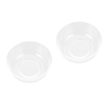 2Pièces Clair En Verre Large Bord Pour Repas