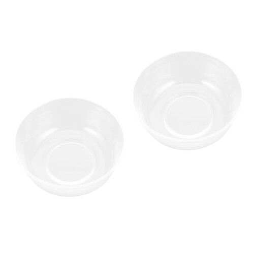 2Pièces Clair En Verre Large Bord Pour Repas