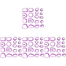 72Pièces Accessoires Violet Pour Découpe Argile DIY