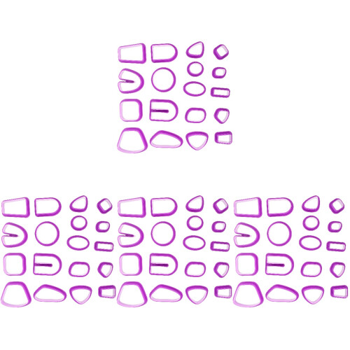 72Pièces Accessoires Violet Pour Découpe Argile DIY