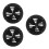 3Pièces Cache Ventilation Rv Rond Noir En PP Pour Plafond Et Chauffage 5