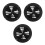 3Pièces Cache Ventilation Rv Rond Noir En PP Pour Plafond Et Chauffage 9