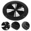 3Pièces Cache Ventilation Rv Rond Noir En PP Pour Plafond Et Chauffage 10