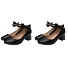 2Paires Chaussures Femme Talon Moyen NĆud ĂlĂ©gant
