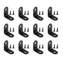24Pièces Supports D'angle L En Épais Noir Pour Usage