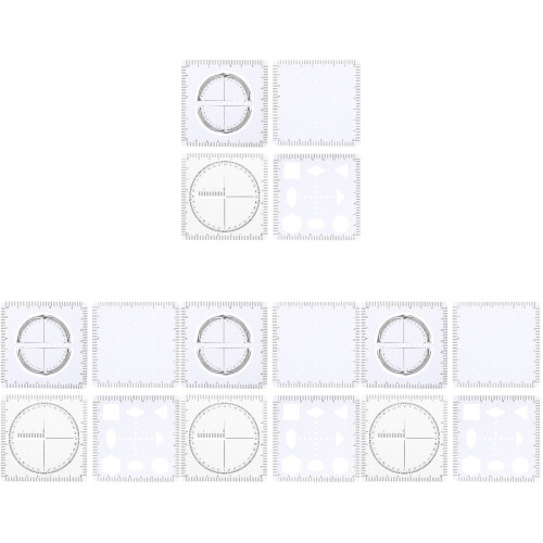 4Sets Portable Transparent Geometric Drafting Rulers for School Use