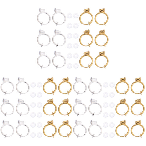 18Paires Clip Oreilles Couleurs Perçage