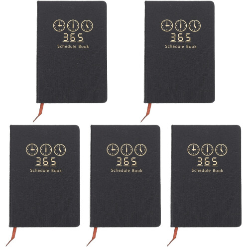 5Pièces -Notes Planner 2022-2023 Noir Portable Pour Plan
