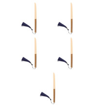 5Pcs Bamboo Paper Cutter Coffee Color for Chinese Style Letter Opening