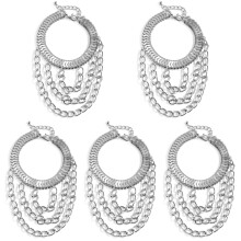 10Pièces Chaînes Argent Accessoire Élégant Femme