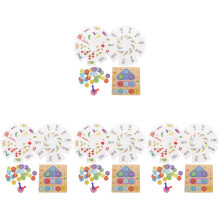 4Sets Assorted Color Wooden Clock Toy Children Cognitive Learning Toy