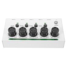 White Small Mixing Board 4 Channel Audio Mixer for Podcasts & Live