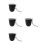 4Pièces -Gourdes Poussette Noir Compatible Bébé Rangement 1