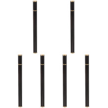 6Pcs Simple Black Wooden Incense Storage Tubes for Household Use