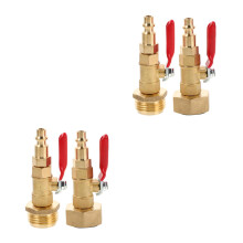 2Pcs Brass Rv Water Line Blowout Adapter with Ball Valve Quick Connect