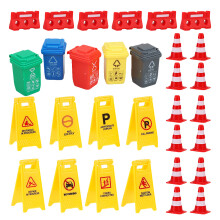 2Sets Children Traffic Prop Toys Durable Plastic Educational Roadblock
