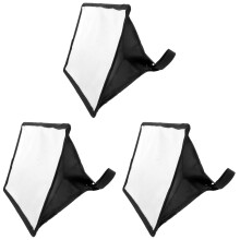 3Stk Flash Diffusor Softbox Für Blitzlicht Schwarz Tragbar