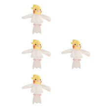 4Pcs Soft Plush Animal Parrot Hand Puppets Realistic Stuffed Toys