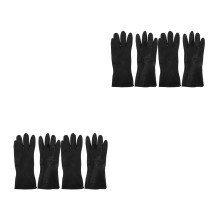 4Paren Zwarte Herbruikbare Haarverf Handschoenen Voor En Salon