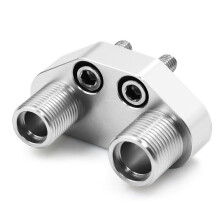 Kit di Montaggio Adattatore per Compressore AC Argento per Connettore Compressore AC con Attacco Rapido A/C
