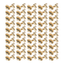 50 Sets Brass Leather Rivets Arc Head 10x4mm for DIY Crafting