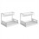 Under Sink 2 Tier Sliding Cabinet Basket Organizer Drawer Pull Out Cabinet Multi-Purpose Sink Organizer 2