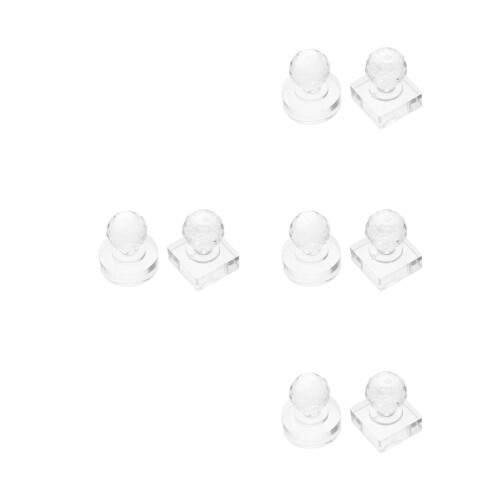 8Stk Kunststoff Lidschatten Stamper Rund & Transparent Makeup