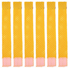6Pièces Sangles Vérrouillables De Manchette Jaunes En Polyester