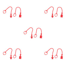 5Ensembles Bouchons Hydraulique En Caoutchouc Rouge Protection Rapide