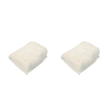 2Pcs Plush Beige Pom Pom Throw Blanket Soft Fleece for Living Room