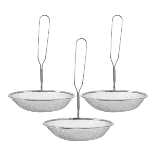 3Pièces Filet Ramasse Cendres Moxa, Support Sûr En Acier Argenté