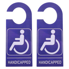 2Pièces Plaque Handicap PVC Pour , Installation Simple