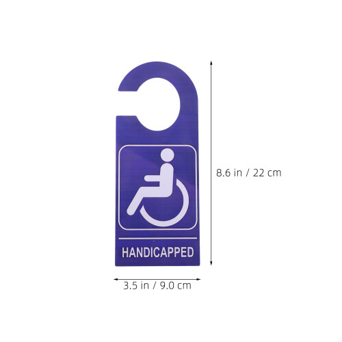 2Pièces Plaque Handicap PVC Pour , Installation Simple 1