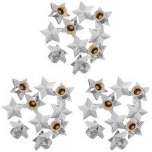 30Pcs Silver Stainless Steel Tire Valve Caps Star Design for Cars