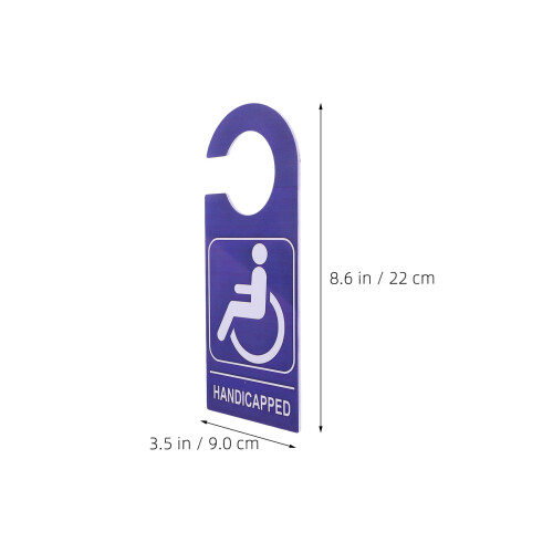 2Pièces Plaque Handicap PVC Pour , Installation Simple 2