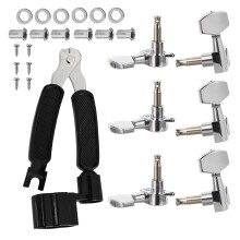 2Ensembles Clés Accordage Argent Guitare Acoustique Avec Coupe-Cordes